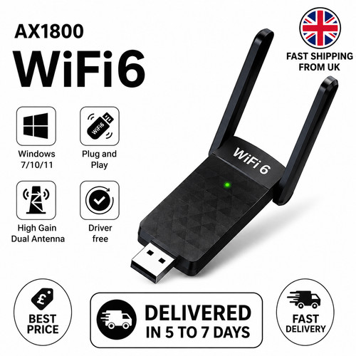 1800mbps usb wifi adapter - usb, dual