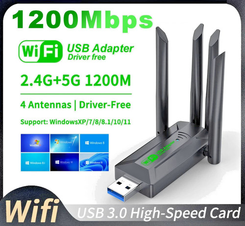 1200mbps usb wifi adapter dual - 1200mbps,
