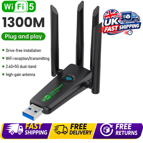 1300mbps usb wifi adapter - usb, dual