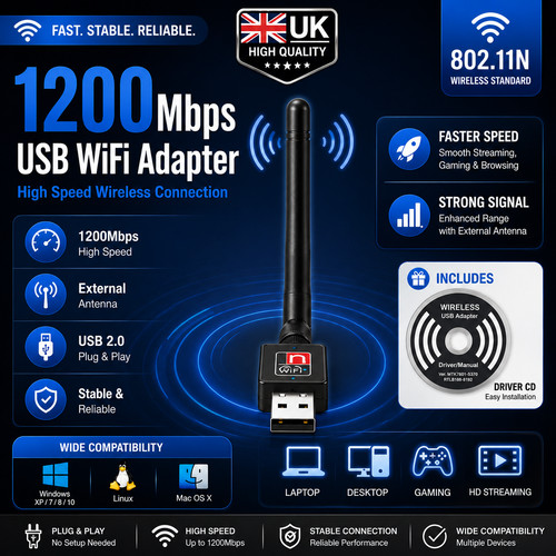 1200mbps wireless wifi adapter - 1200mbps,